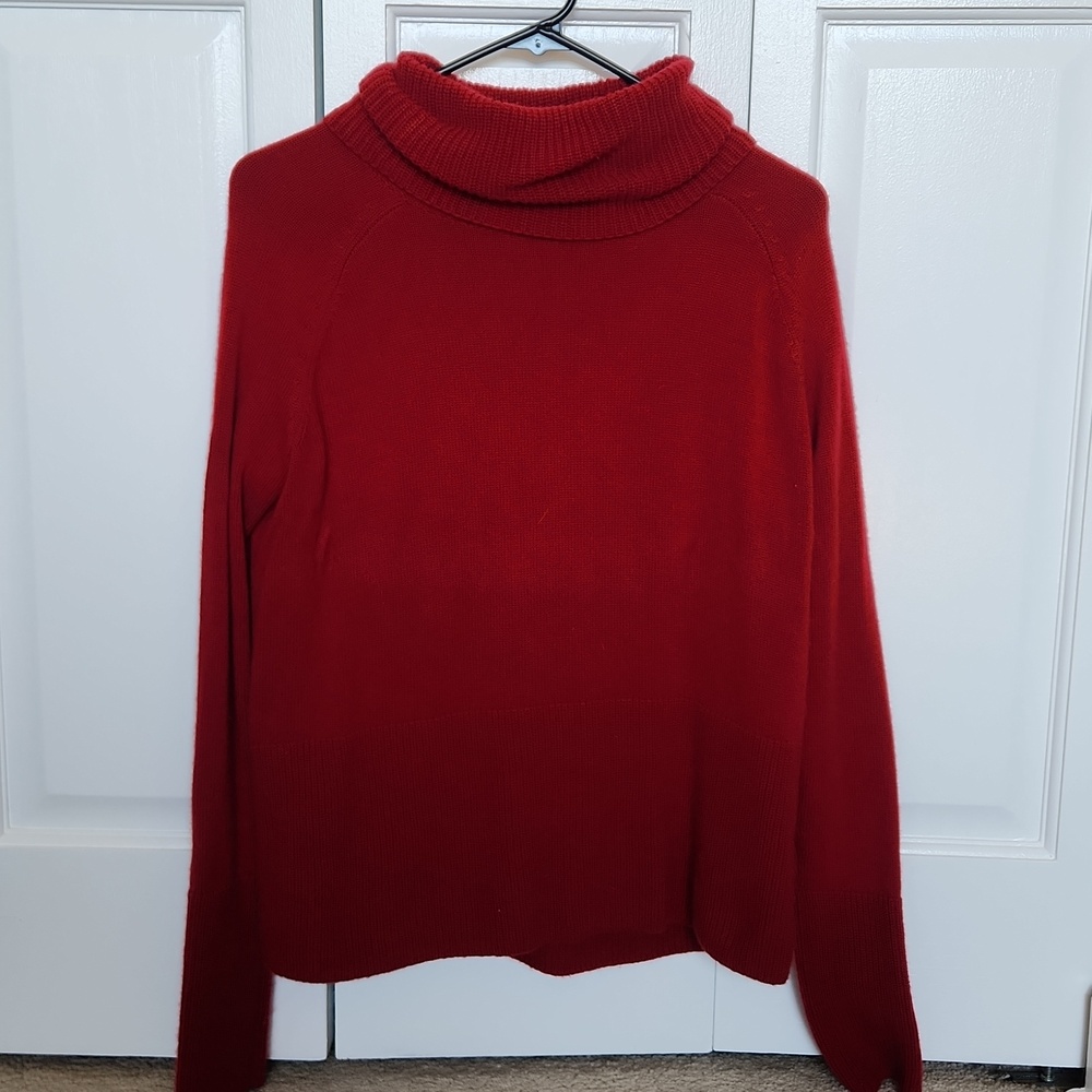 Athleta Red Cowl Neck Sweater